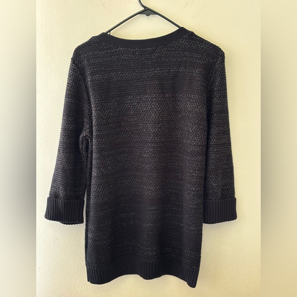 Vintage Karen Scott Black Women’s Blouse Size Large - Picture 11 of 14